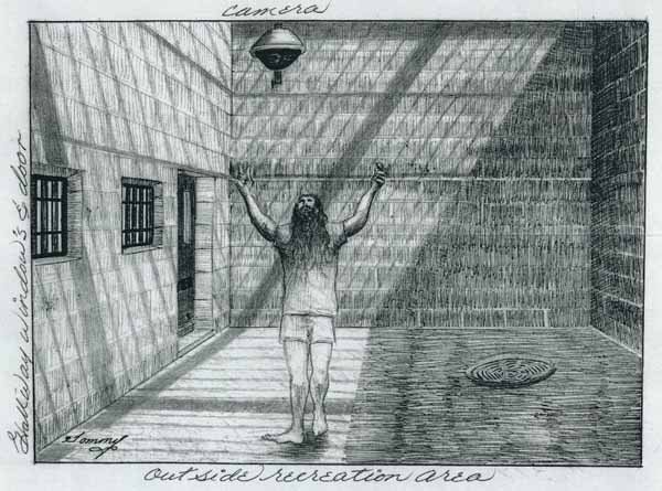 Self-portrait of Thomas Silverstein in the Recreation Area of His Prison Cell