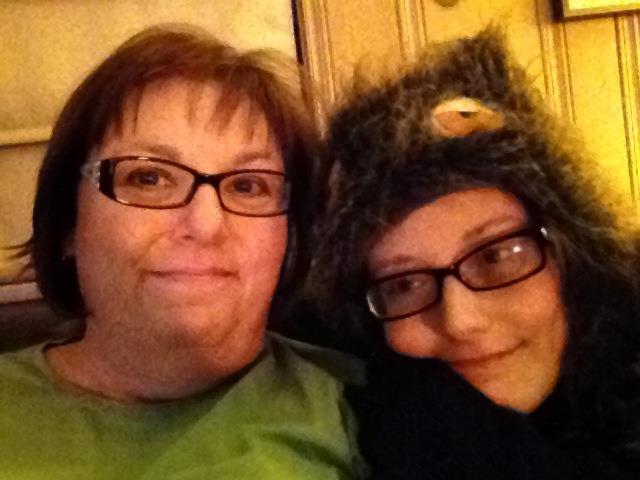 Chrisa and Erika with her OWL hat.