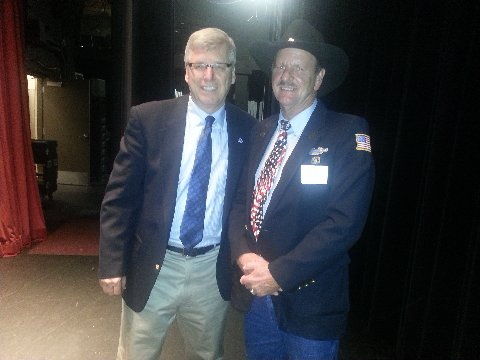 Pete Earley with George Taylor Sr.