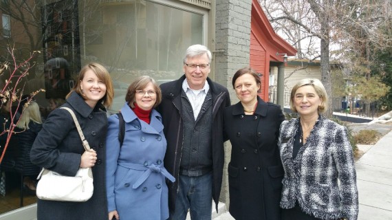 Jamie Justice, NAMI-Utah Director; Jackie Rendo, activist; Pete; Francisca Blanc, NAMI Development Director; Azra Juillerat, past NAMI Utah President.