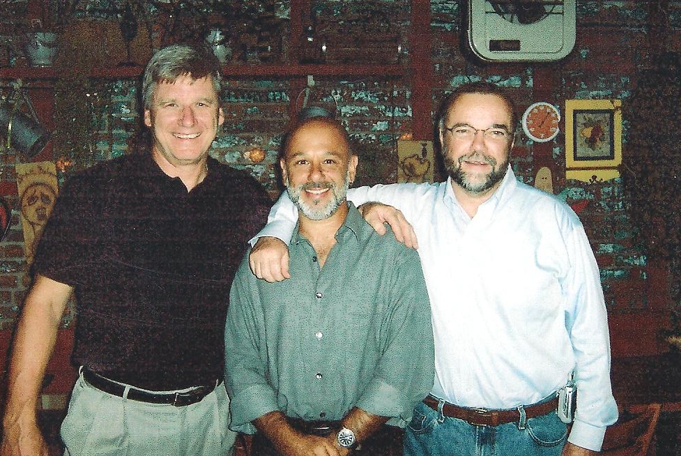 Pete Earley, Mike Sager and Walt Harrington in 2008 at New York Book Party